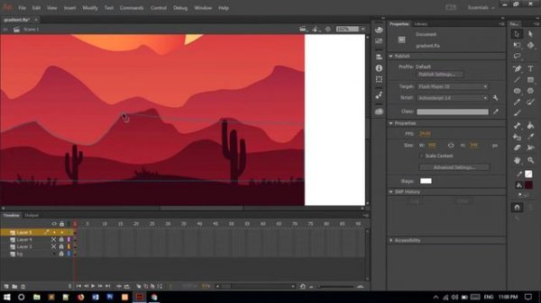 Adobe Animate CC Gradient Background Tracing | 2D Animation full Course | Adobe Animate CC In Hindi