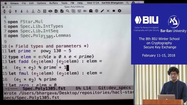 The 8th BIU Winter School: Verified Cryptographic Protocol Implementations - Karthik Bhargavan смотреть онлайн