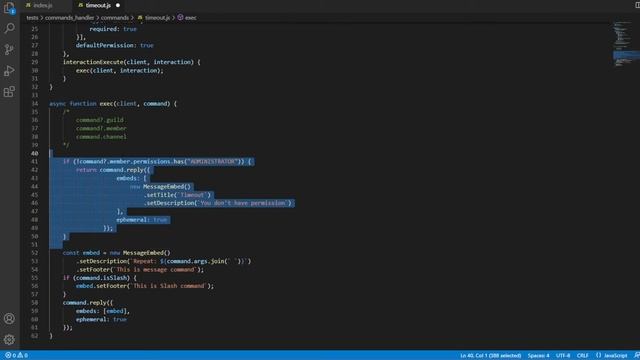 Команда выдачи таймаутов - Discord.js v13 смотреть онлайн