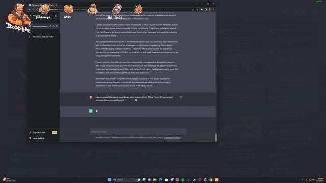 Dev Buddha creates lore using CHATGTP for Harry's AmishRP Server смотреть онлайн