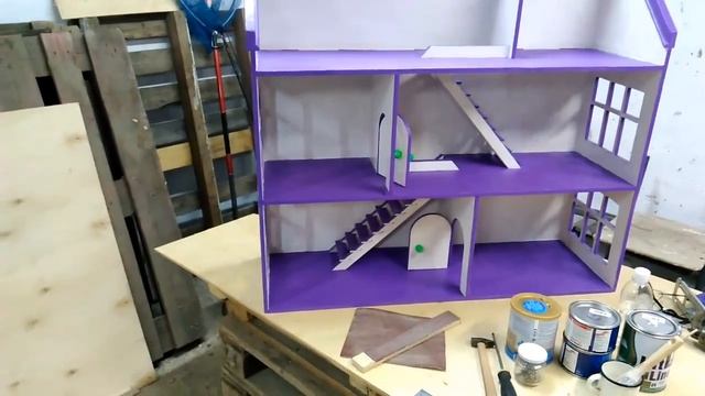 Кукольный домик из листа фанеры. смотреть онлайн