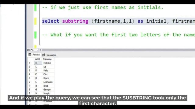 The SUBSTRING | SQL Server смотреть онлайн