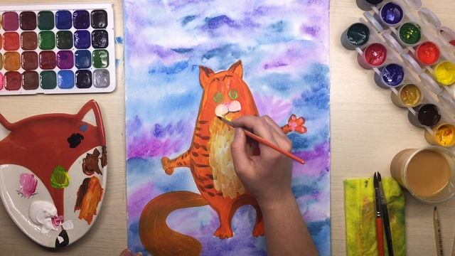 Рисуем кота-ныряльщика (7+) смотреть онлайн