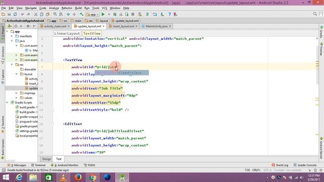 Activeandroid ORM crud example use android studio Part 1 смотреть онлайн