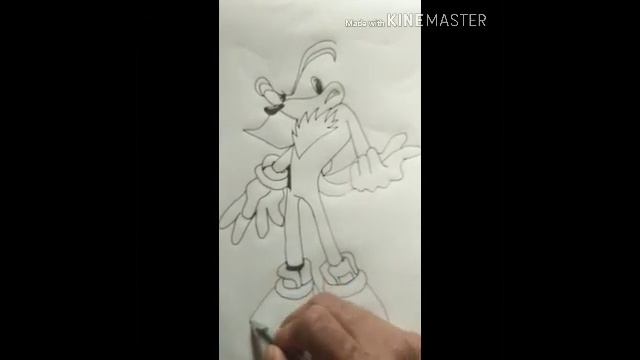 The best Shadow sonic sketch and drawing using permanent marker смотреть онлайн
