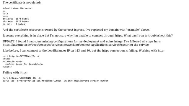 DevOps & SysAdmins: ERR_SSL_PROTOCOL_ERROR on otherwise working kubernetes ingress/service смотреть онлайн