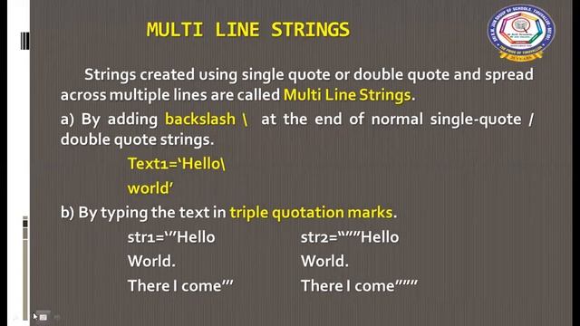 CBSE - Class XI - Computer Science - STRING LITERALS смотреть онлайн