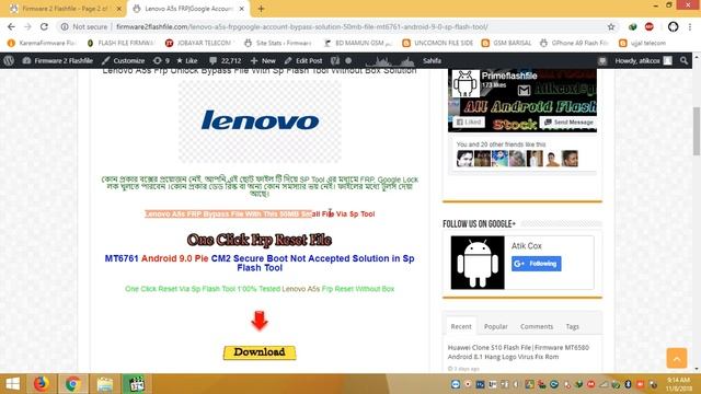 Lenovo A5s FRP Reset File MT6761 With 40MB File Only No Need Box смотреть онлайн