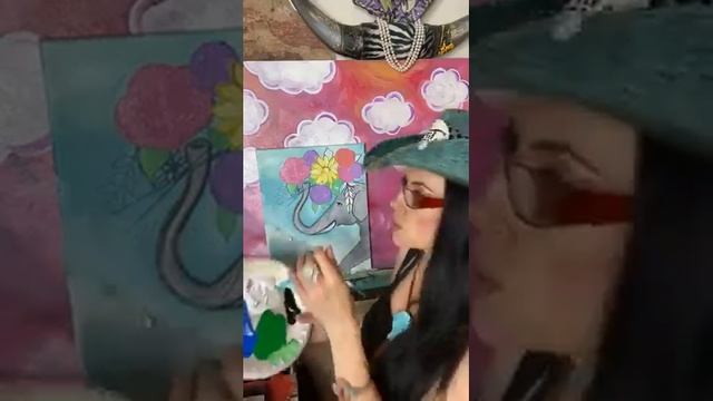 How to Paint an Elephant with a Bouquet of Flowers with our Templates & Painting Kit смотреть онлайн