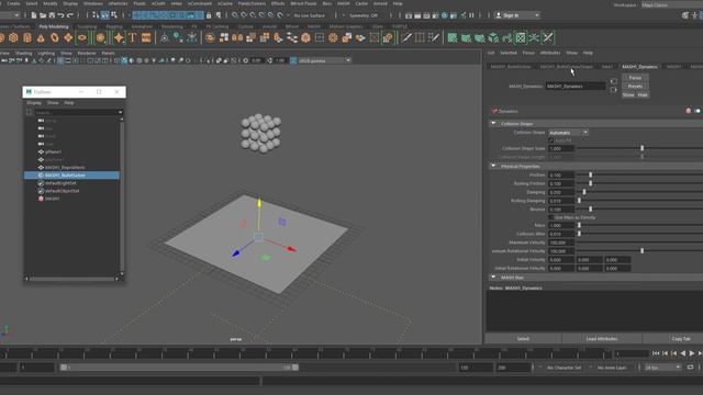 Mash Dynamic Node in Autodesk Maya смотреть онлайн