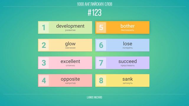 #123 | 1000 английских слов. Выучим английский за 16 часов