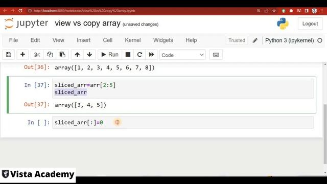 1.6 Numpy tutorial view and copy array смотреть онлайн