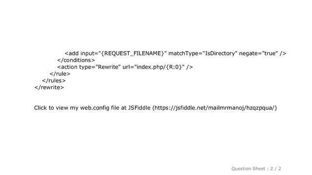 HTML : How to remove .php extension from web.config file from wordpress root folder? смотреть онлайн