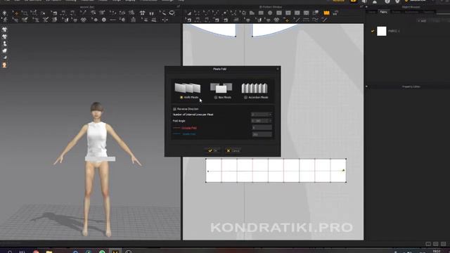6 Юбка гофре со складками в Marvelous Designer Курс дизайна в MD смотреть онлайн