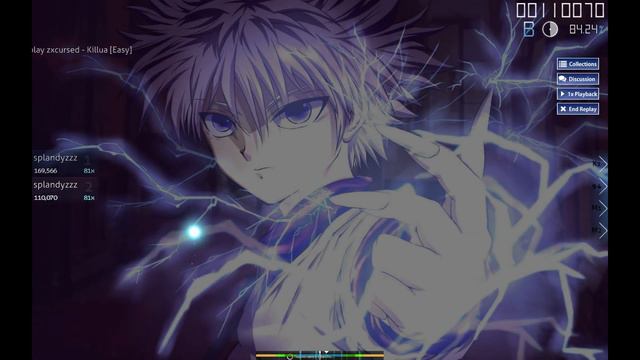 Osu! уровень Killua Zxcursed.