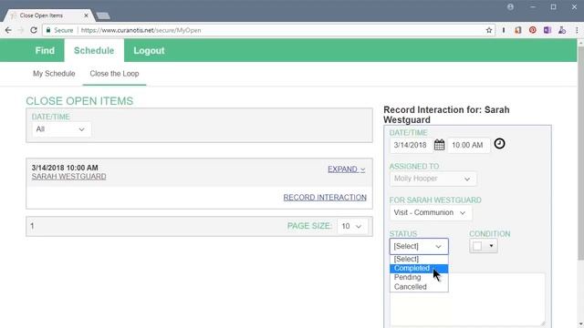 Curanotis - Visitor Tutorial - Record A Scheduled Interaction смотреть онлайн