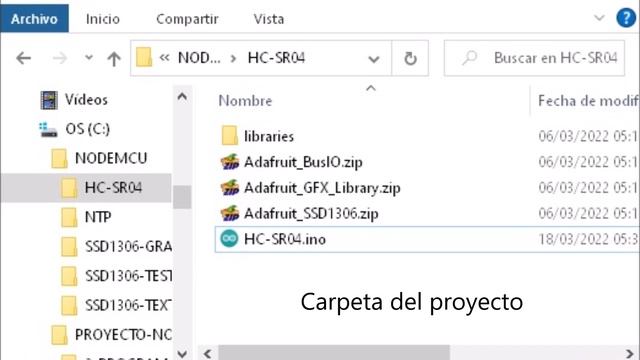 Medición distancias sensor ultrasónico HC-SR04 NodeMCU ESP8266 ESP-12E Display SSD1306 IDE Arduino смотреть онлайн