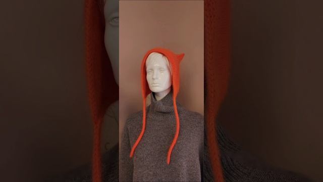 Шапка-кошка-чепчик. Тренд 2023. смотреть онлайн