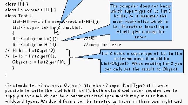 Java Tutorial 24.15: Generic types and Wildcard types смотреть онлайн