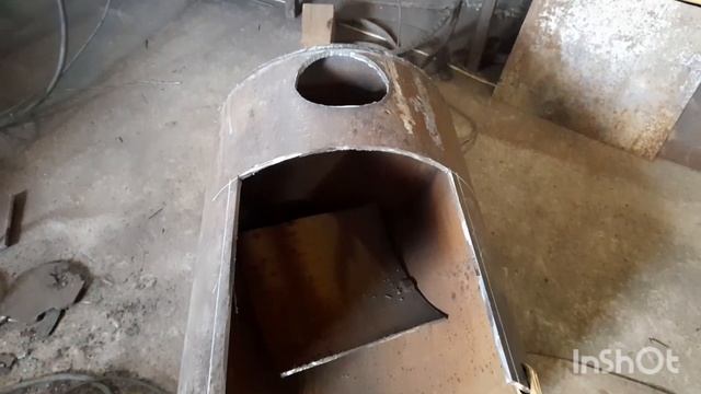 Вариант пламегасителя .Банная печь из 530 трубы . смотреть онлайн