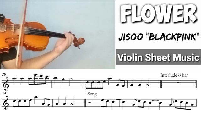 Flower - Jisoo 'BlackPink' || Violin Sheet Music смотреть онлайн