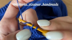 Обвязка края изделия резинкой крючком #вязаниекрючком