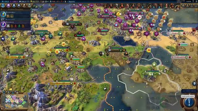 Civ 6 Greece #16 (Emperor, 14 Player, Crowded Fractal Map) смотреть онлайн