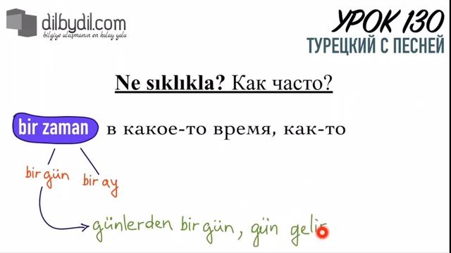 Zaman (Время) - Ne sıklıkla? Как часто? (продолжение)| Курс Турецкий с песней Урок #130 | DilByDil смотреть онлайн