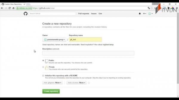 Основы использования Git. Урок 3. Работа с Github.
