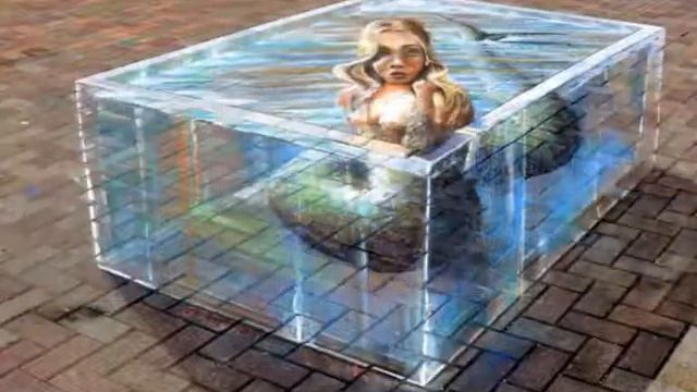 Рисунки на полу. Оптические иллюзии. Оptical illusions. смотреть онлайн