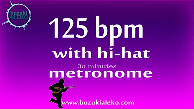 ♫ 125 bpm metronome with Hi-hat смотреть онлайн