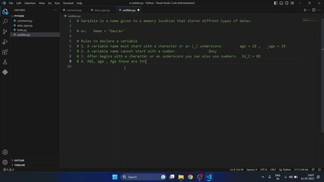 #4 Variables In Python || Python Tutorial || Code Cadets смотреть онлайн