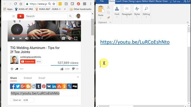 Copy Web Link into Word смотреть онлайн
