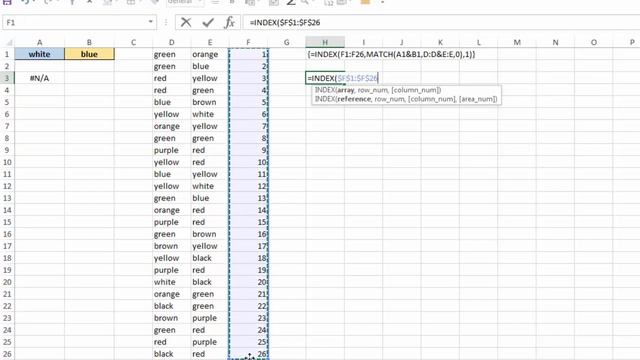 How To Use An Array Formula To Match Values From Two Columns In Excel смотреть онлайн