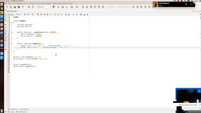 PHP обучение классам. Пример реального урока на курсах AsterAI смотреть онлайн