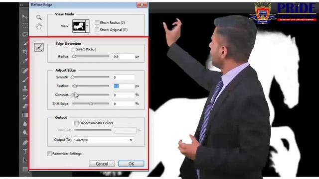 Refine Edge Option | PHOTOSHOP | PRIDE COMPUTER EDUCATION смотреть онлайн