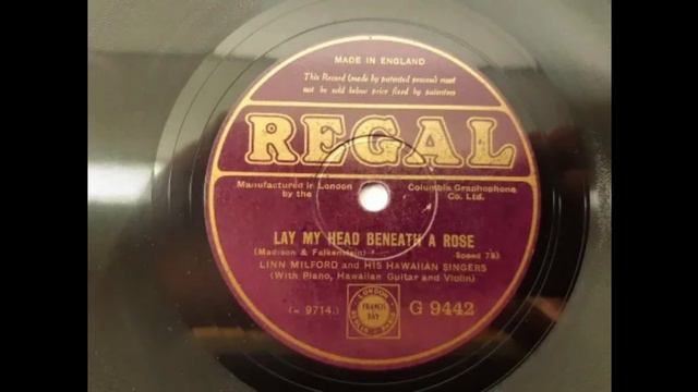 Linn Milford & His Hawaiian Singers - Lay My Head Beneath A Rose смотреть онлайн