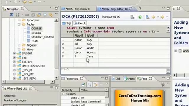 SAP HANA Studio Tutorial 23 - Full Outer Joins of Three Tables смотреть онлайн