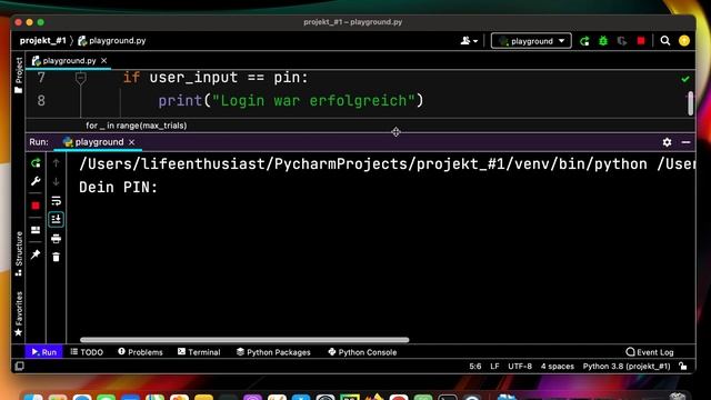 Python Tutorial - PIN abfragen (Übungsaufgabe) смотреть онлайн