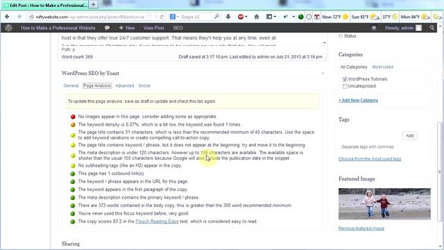 Make a Professional Website #11 -- Search Engine Optimization for WordPress смотреть онлайн