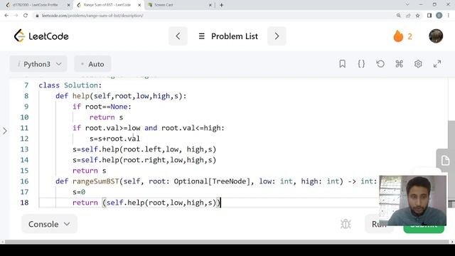 Range Sum of BST (python) | Leetcode 938 | BST | DSA смотреть онлайн