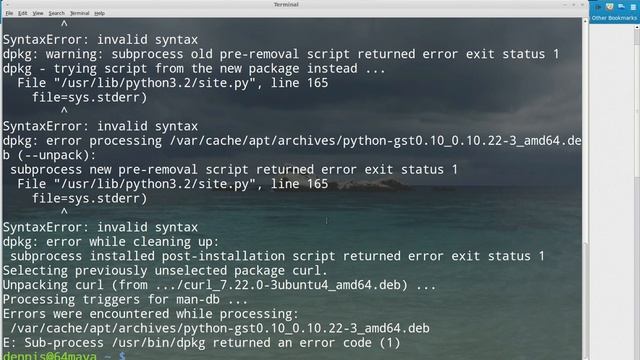 solved- rollback python 3.2.3 on Linux Mint 13: error: python3.2/site.py", line 165 file=sys.stderr смотреть онлайн