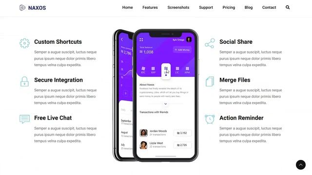 Naxos - React Next App Landing Page Template смотреть онлайн