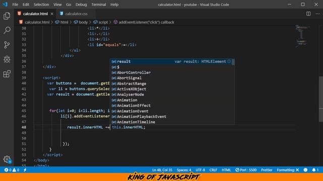 How to Make Calculator in Javascript | Creating a Calculator using HTML, CSS & JS in Hindi смотреть онлайн