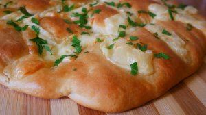 Чесночный хлеб с моцареллой ЛЕПЕШКА НА ВОДЕ С ЧЕСНОКОМ