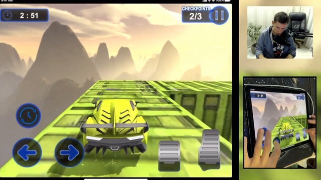 Impossible Car Stunt Tracks 3D - Touch Live Gameplay Walkthrough Video - Part 1 - Mobile Game смотреть онлайн