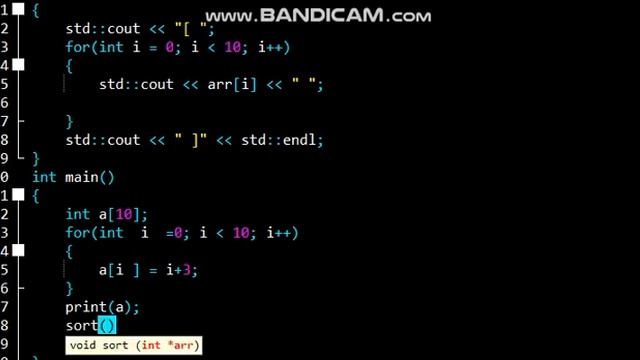 Sorting Array in c++ ascending and descending order смотреть онлайн