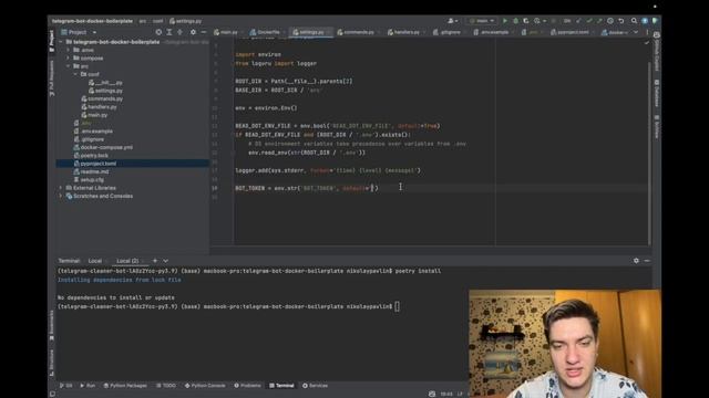 Python telegram bot за 10 минут | Шаблон для телеграм бота [upper junior] смотреть онлайн
