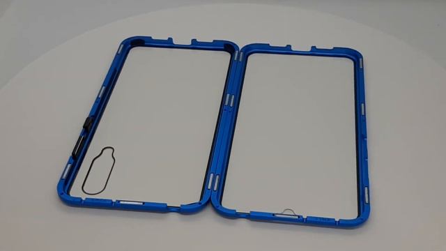 7608. Синий магнитный чехол 2 в 1 с защитным стеклом 360 для Xiaomi Mi 9 Lite / Mi CC9 смотреть онлайн