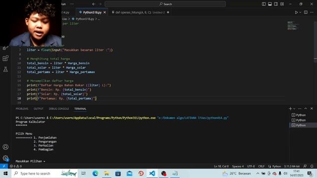 menjelaskan UAS hasil coding python 4.1.4, 5.1.8, 5.1.9 смотреть онлайн